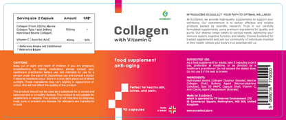 Dual Strength Collagen With Vitamin C - Capsules - EcoSelect