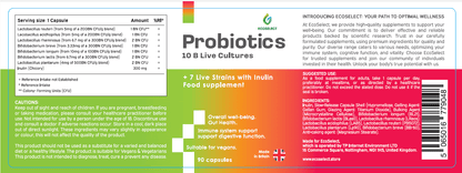 Probiotics 10B Live Cultures With Inulin - EcoSelect