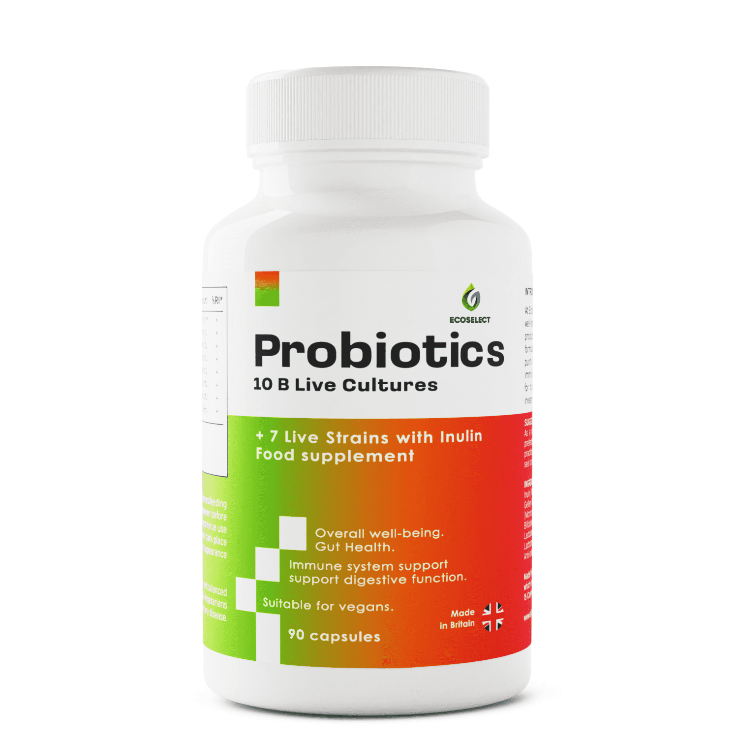 Probiotics 10B Live Cultures With Inulin - EcoSelect